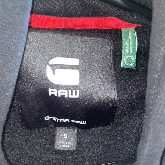 G-Star Raw black/red graphic 01 hoodie | Men's Small | Like New - Picture 7 of 7